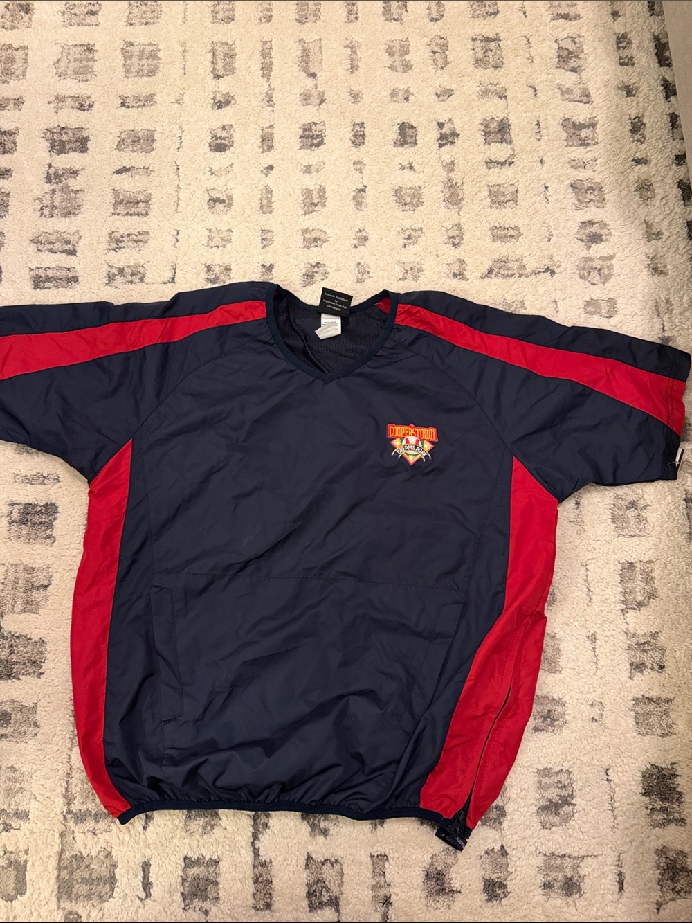 Cooperstown Dreams Park Baseball Pullover Jacket Blue/Red Size S